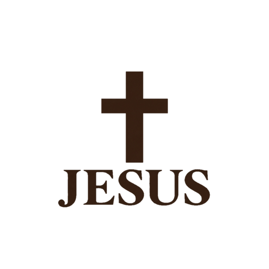 Brystmotivet på Jesus Changes Everything-t-skjorten: et kors over ordet JESUS
